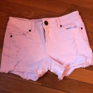 Super cute white jean shorts